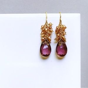 Garnet Dangle Earrings
